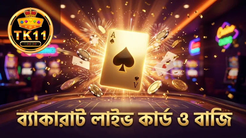 লাইভ ব্যাকারাটে কার্ড মান ও বাজির ধরন স্পষ্টভাবে উল্লেখ